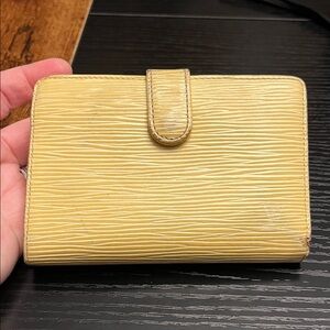 Louis Vuitton cream Epi Porte Monnaie wallet